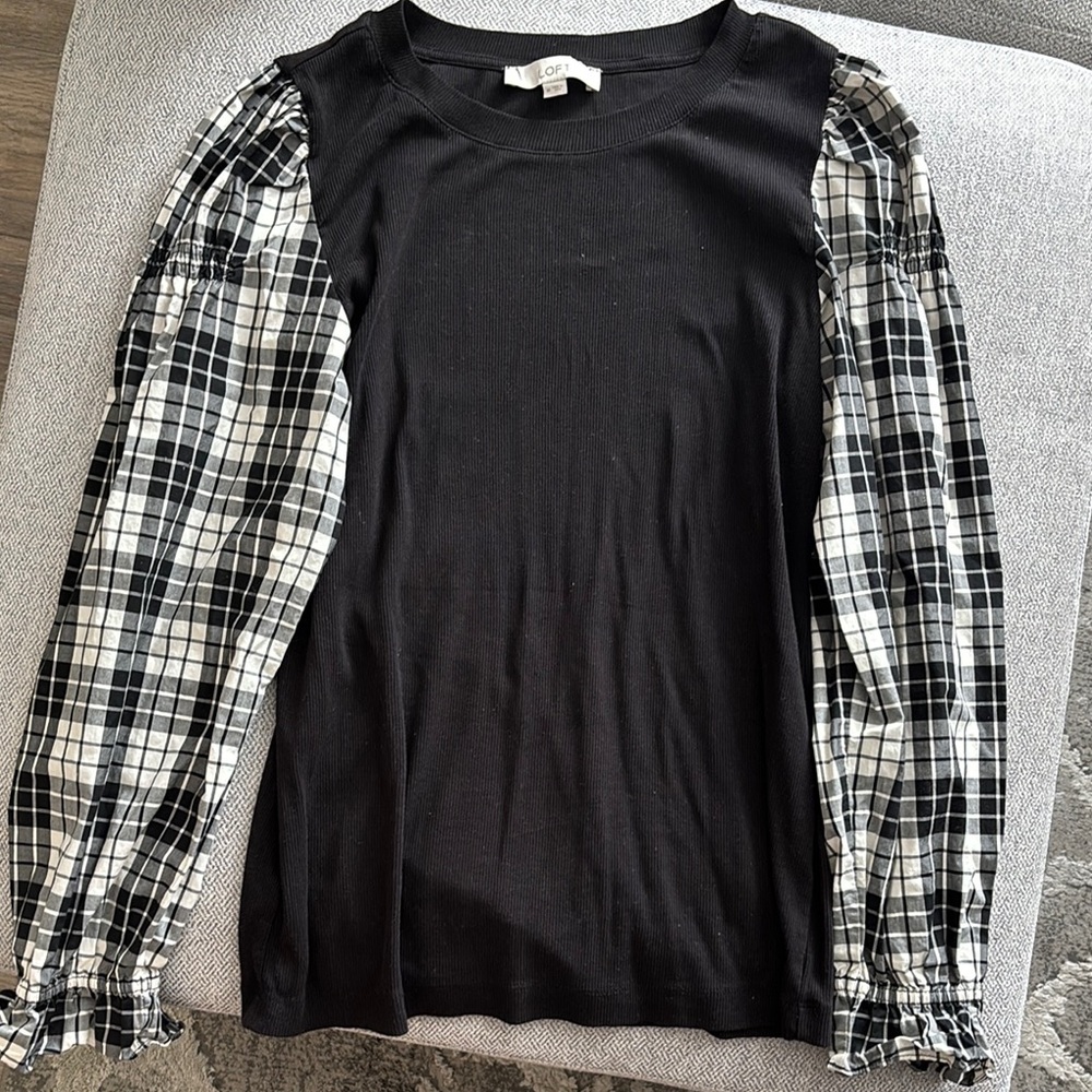Loft gingham blouse